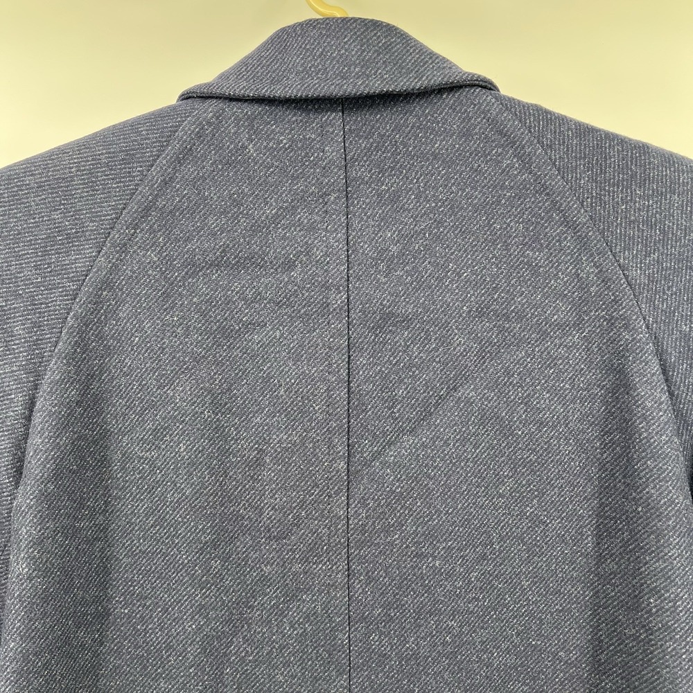 Canali Milano for Bloomingdale's Men's 100% Wool Overcoat Trench Navy Blue - Picture 8 of 14